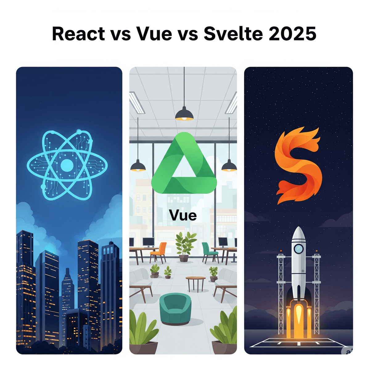 React vs Vue vs Svelte in 2025 Which One Should You Learn?